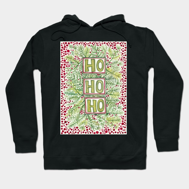 Ho Ho Ho Merry Christmas Hoodie by astrongwater